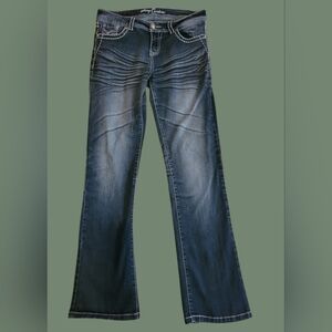 SEXY COUTURE 707 WOMEN'S BOOTCUT FLARE DARK WASH DENIM JEANS SZ. 11